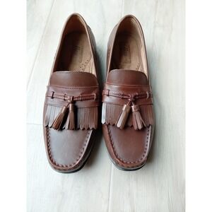 G.H Bass Mens Miguel Brown  Leather Tassel Dress  Loafers  Mens Sz 8 M US New‎